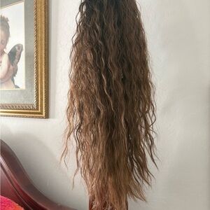 Brown Wavy Hair Wig 22 inches